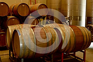 Wine casks at a Virginia winery