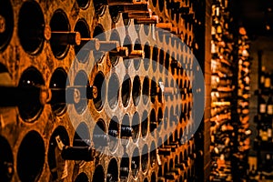 wine cellar bottles