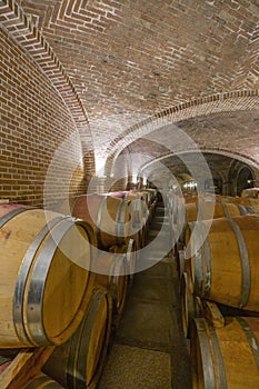 Wine cellar in Canale, Piedmont, Italy photo