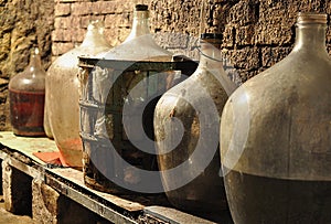 Wine cellar and carboys