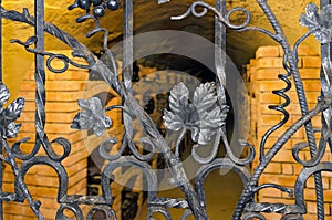 Wine cellar with iron door