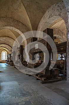Wine cellar in the monastery Eberbach