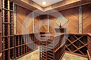 Wine cellar with multiple racks