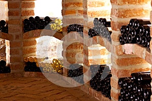 Wine cellar out of bricks