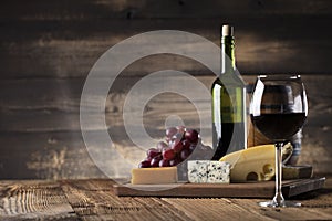 Wine and cheese.