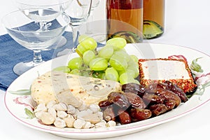 Wine and cheese platter
