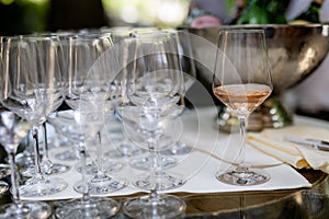 WINE AND cocktail glasses