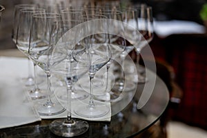 WINE AND cocktail glasses