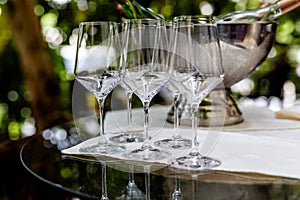 WINE AND cocktail glasses