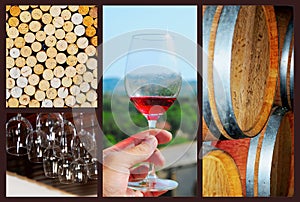 Wine collage.