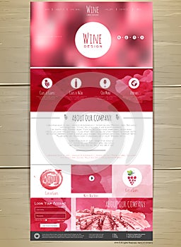 Wine concept web site design.