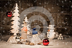 Wine cork figures, Concept Christmas Tree decoration