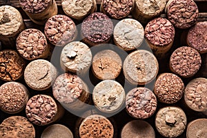 Wine cork stoppers background