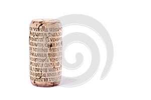 Wine cork with word wine in several languages