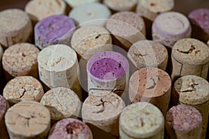 Wine corks. Background of corks from bottles