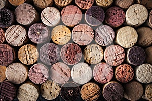 Wine corks background close-up