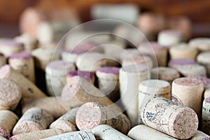 Wine corks. Background horizontaL