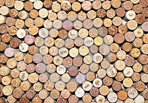 Wine corks background horizontal