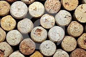 Wine corks background horizontal