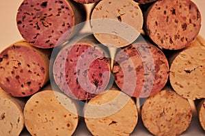 Wine corks closeup