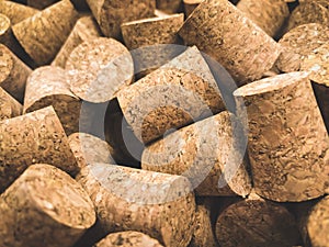 Wine corks closeup
