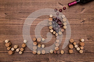 Wine corks closeup `wein`