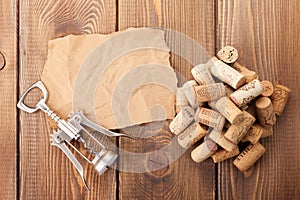 Wine corks and corkscrew