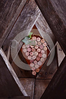 Wine corks in the shape of grapes