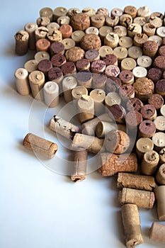 Wine corks splash abstract composition