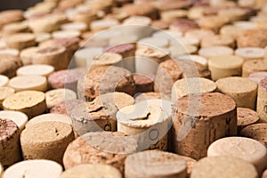 Wine corks texture background. Winery material texture