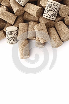Wine corks from top