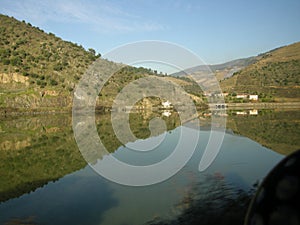Wine country Douro valley winemaking relection photo