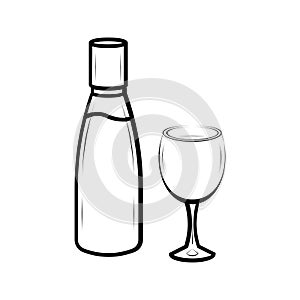 WINE Editable and Resizeable Vector Icon photo
