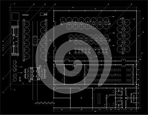 Wine Factory Blueprint 2D Draft