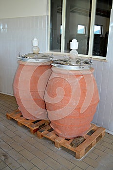 Wine fermentation process in wine carboys