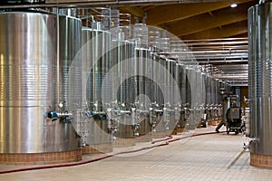 Wine fermentation vats