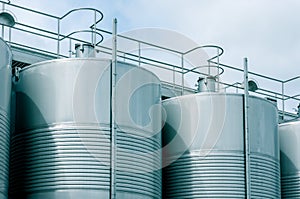 Wine Fermenting in huge vats