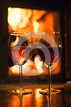 Wine and a fire