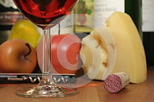 Wine Fruit & Cheese