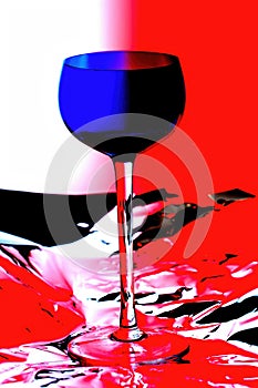 Wine Glass Abstract Background