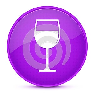 Wine glass aesthetic glossy purple round button abstract