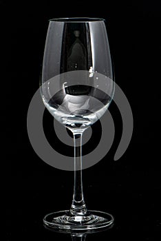 Wine glass black background