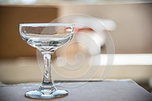 Wine glass on blur background