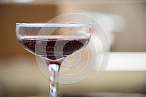 Wine glass on blur background