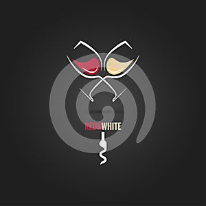 Wine glass concept design background