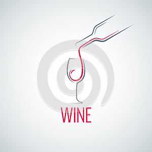 Wine glass concept menu background