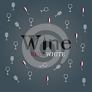 Wine glass concept menu design