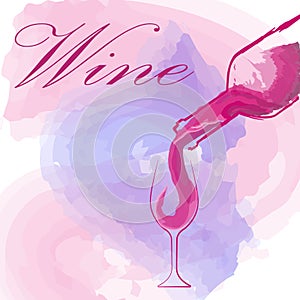 Wine glass concept menu design