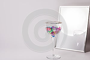 Wine glass with Crystals