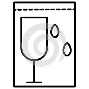 wine glass drops icon. Vector illustration. Stock image.